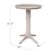 International Concepts Round 30 in Round Top Pedestal Table, 40.9 inH, Washed Gray Taupe, 30 W, 30 L, 41.9 in H, Wood K09-30RT-27B-6B-2 - alternate 4